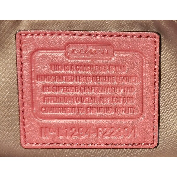 Rare COACH Pink Leather KRISTIN Large Top Zip HOBO ShoulderBag Purse HtF VguC - Picture 9 of 10